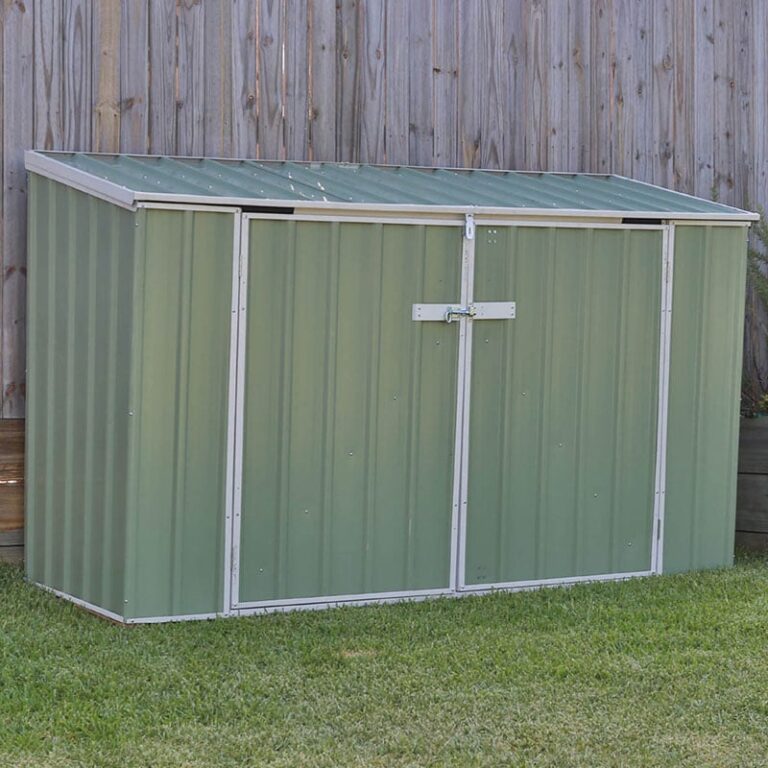 7' x 3' Absco Metal Bike Store - Eucalyptus (2.26m x 0.78m)