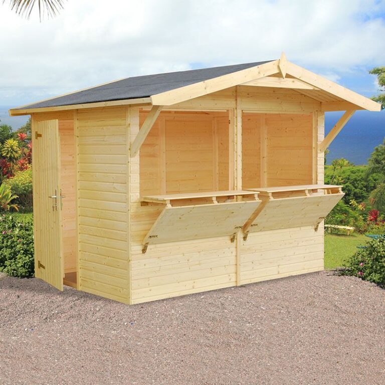 9' x 6' Palmako Stella (16mm) Premium Large Wooden Garden Bar (2.7m x 1.9m)