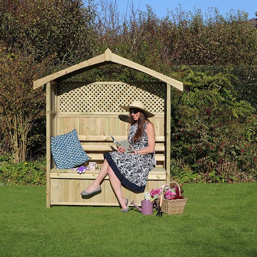Hampshire Arbour with Storage Box and Cushion