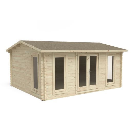 Forest Garden 5 x 4m Rushock Log Cabin Underlay and Felt 34 Installed
