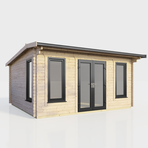 16 x 12 Power Apex Log Cabin Centre Doors