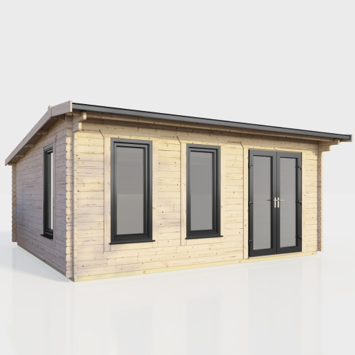 18 x 14 Power Apex Log Cabin Right Doors
