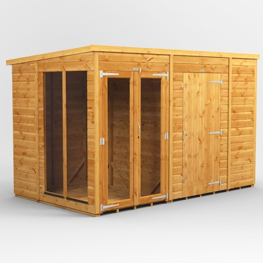 10 x 6 Power Pent Summerhouse With 6ft Side Store