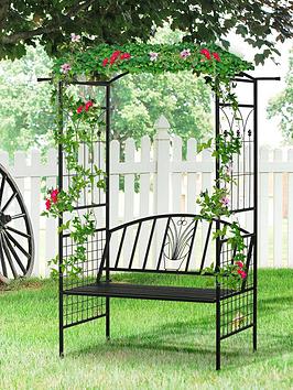 Outsunny Garden Arch With Bench
