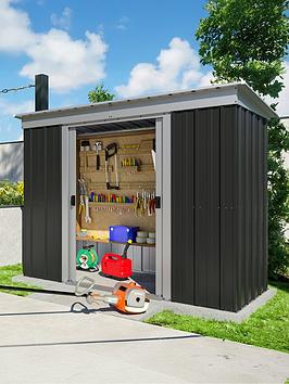 Yardmaster 8Ft X 4Ft Castleton Pent Roof Metal Shed
