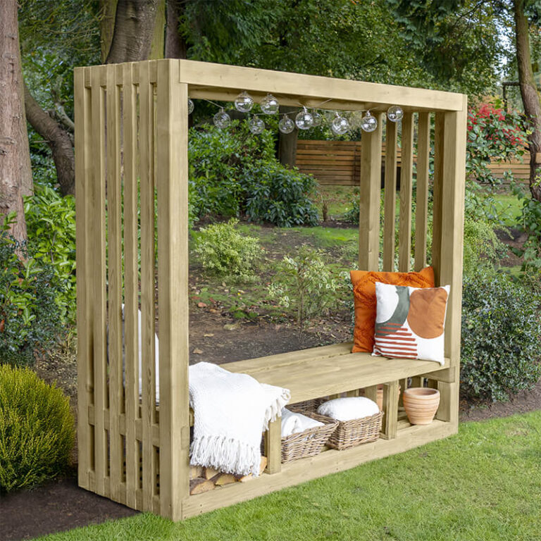 Forest Amalfi Wooden Garden Arbour Seat 6'1 x 2'3 (1.85m x 0.68m)