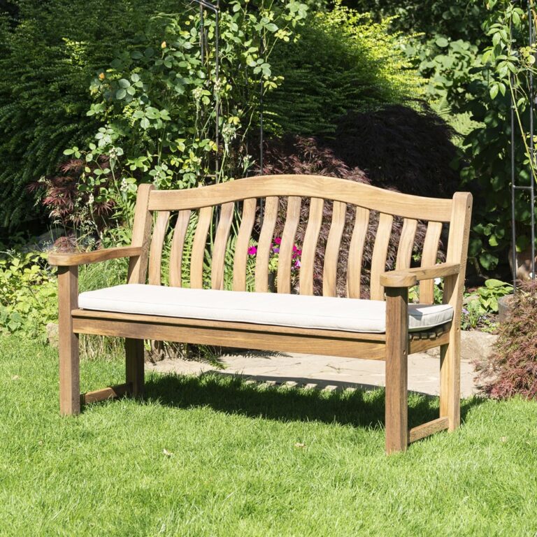 Atwater Large Wooden Garden Turnberry Bench In Natural