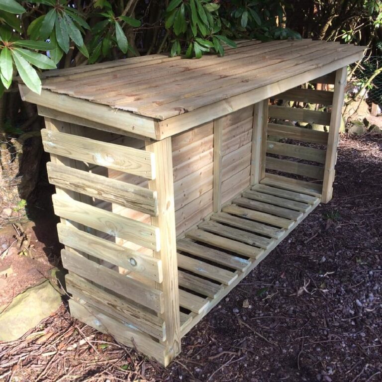 Blackfriars Large Wooden Garden Log Store In Natural