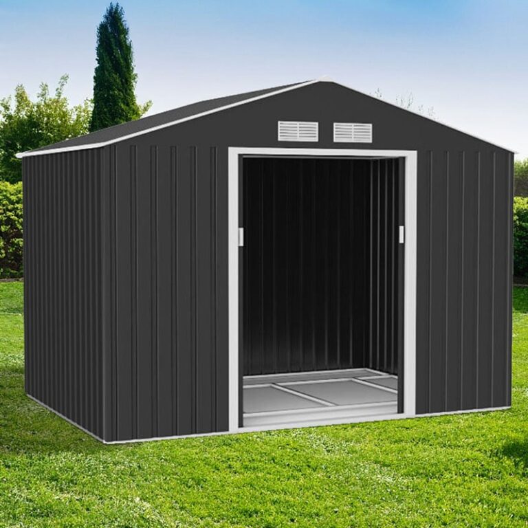 9' x 6' Lotus Hera Apex Metal Shed (2.61m x 1.81m)