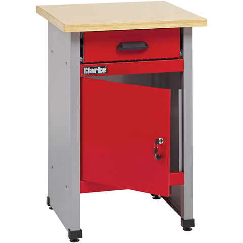 Clarke Clarke CWB57 570mm Workbench With Drawer And Lockable Cupboard