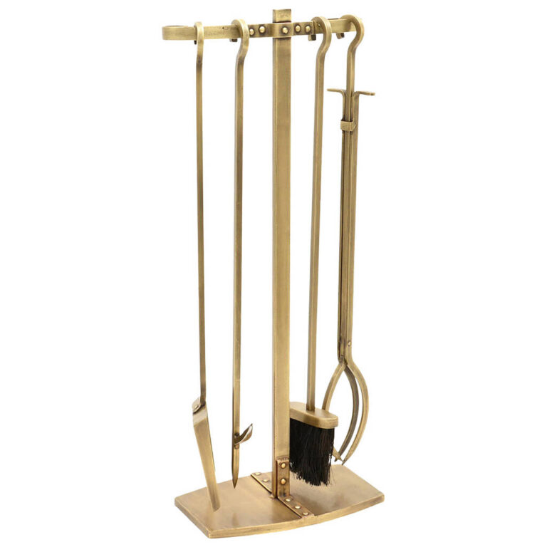 Brass Hanging Fire Tools Set