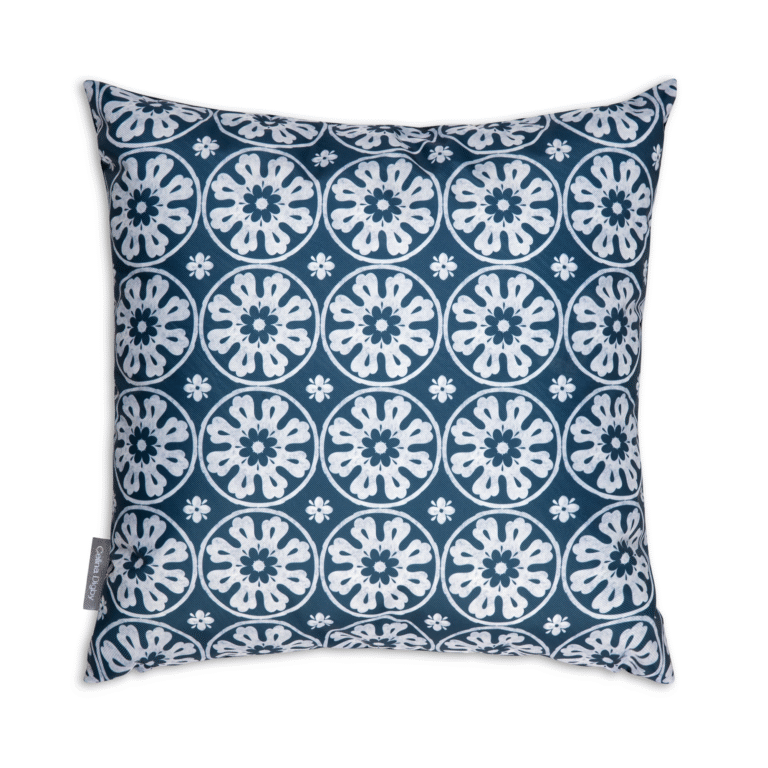 Casablanca Navy Water Resistant Garden Outdoor Cushion, Blue