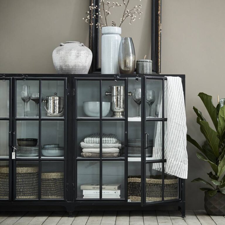 Depot Glazed Iron Sideboard, Black