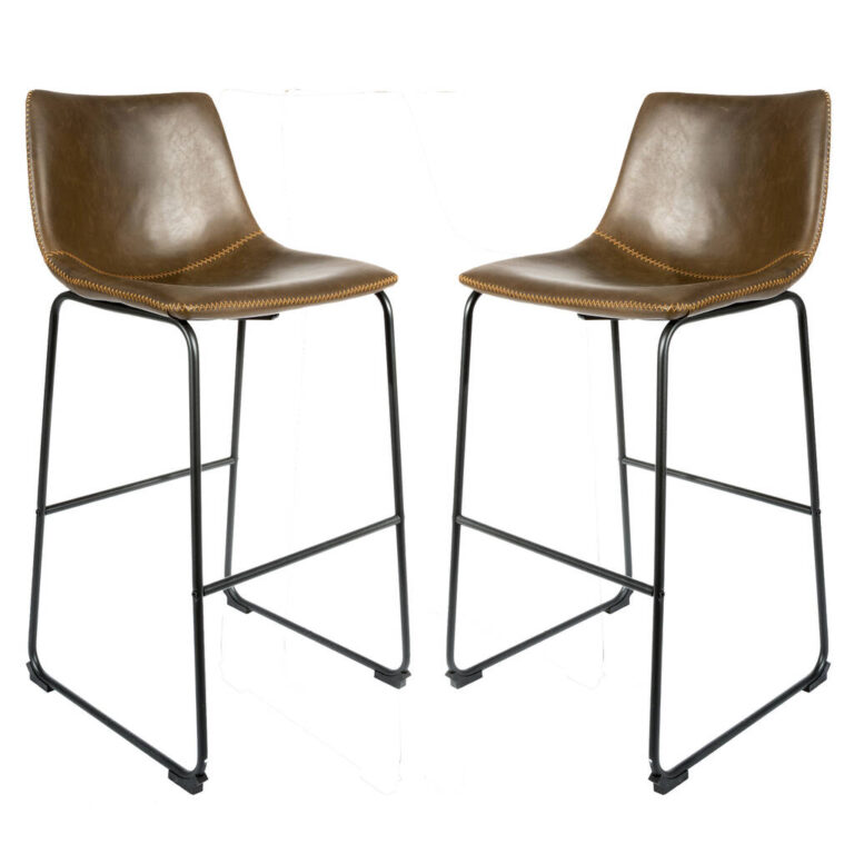 Dexter Chesnut Brown Set Of Kitchen Two Bar Stools, Brown