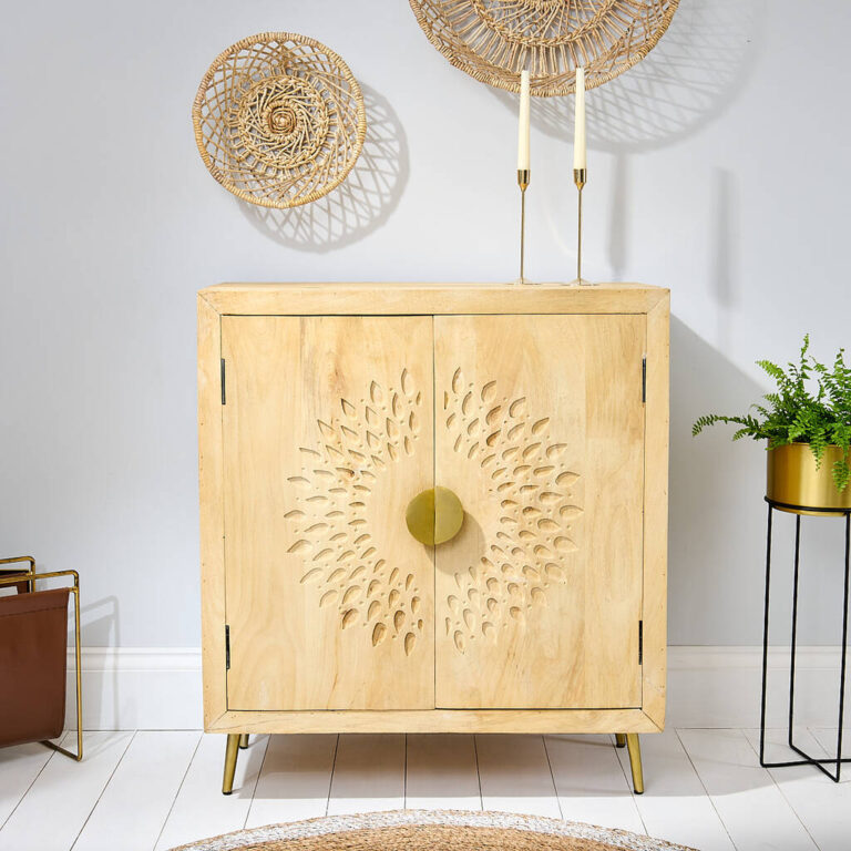 Eloise Natural Sideboard, Beige/Natural