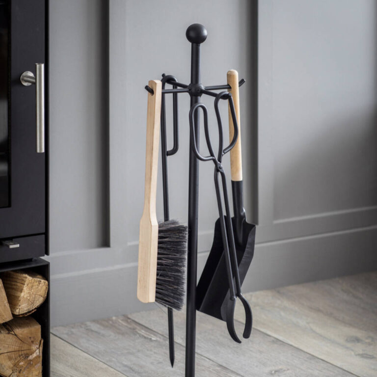 Fireside Tool Set, Black/Natural