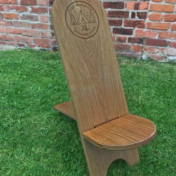 Wooden Camping Garden Viking Chair, Flat Packed, Brown