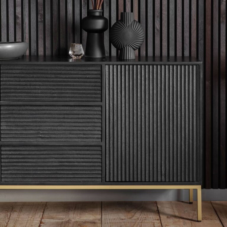 Groove Black Mango Sideboard, Black