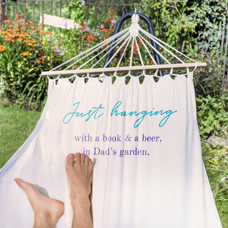Personalised Dad's Outdoor Hammock, Cream