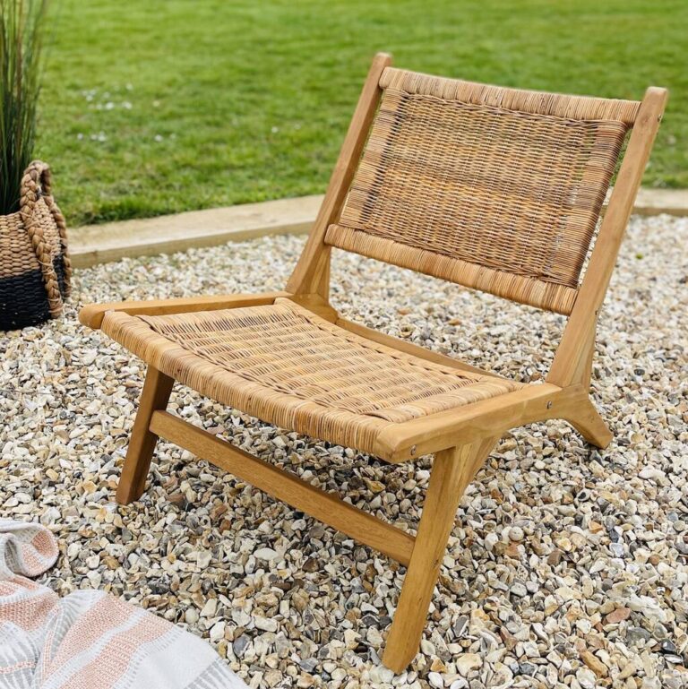 Rattan Lounger Chair, Natural