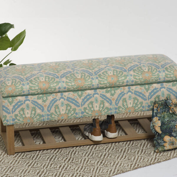 Bespoke Floral Fabric Storage Bench For Shoes, Multi-Coloured/Multiple Choices Available