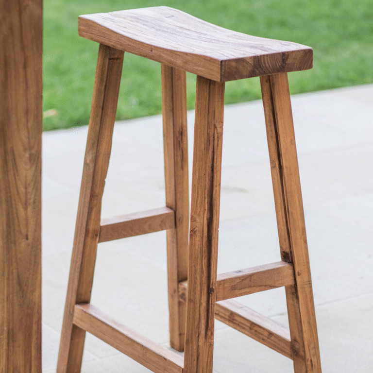 St Mawes Reclaimed Teak Outdoor Bar Stool