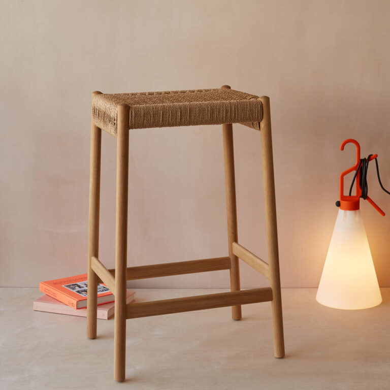 Woven Danish Cord Bar Stool, Brown