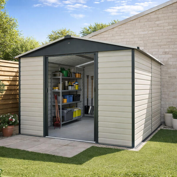 10' x 12' Yardmaster Shiplap Metal Shed Anthracite Finish (3.03m x 3.76m)