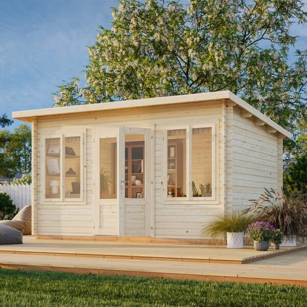 Palmako Lisa 4.2m x 3.2m Log Cabin Garden Room (34mm)