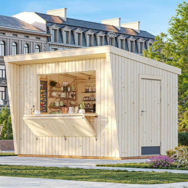 11'8 x 9'6 Palmako Kira (16mm) Premium Extra-Large Garden Bar (3.6m x 2.9m)