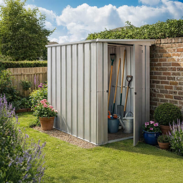 5' x 4' Yardmaster Pent Metal Shed (1.58m x 1.20m)