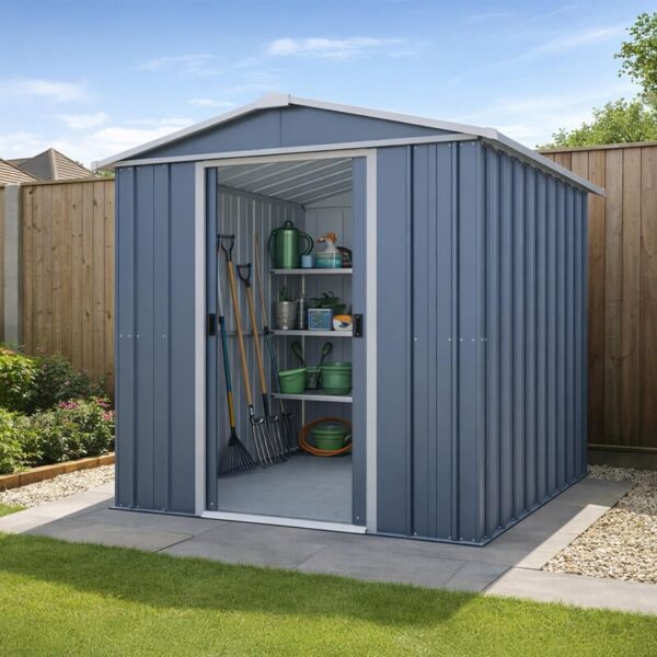 6' x 7' Yardmaster Castleton Anthracite Metal Shed (2.02m x 2.17m)
