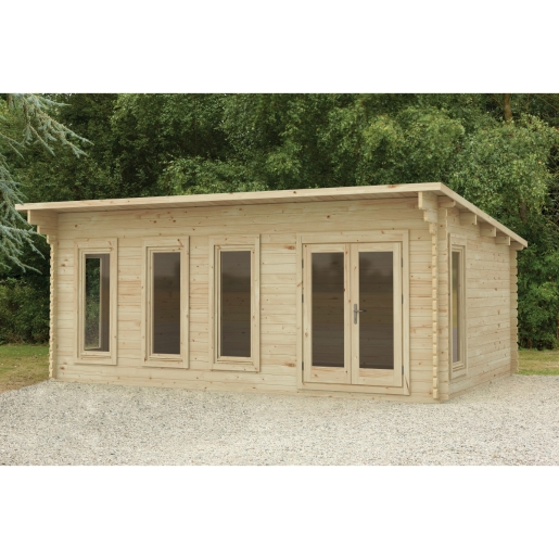 Forest Garden 6 x 4m Wolverley Log Cabin No Underlay Installed