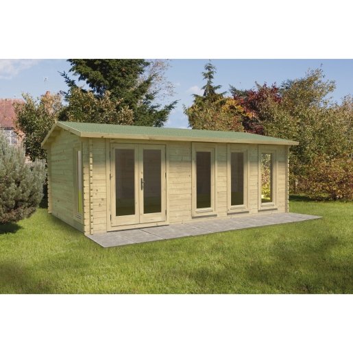 Forest Garden 6 x 4m Blakedown Log Cabin No Underlay