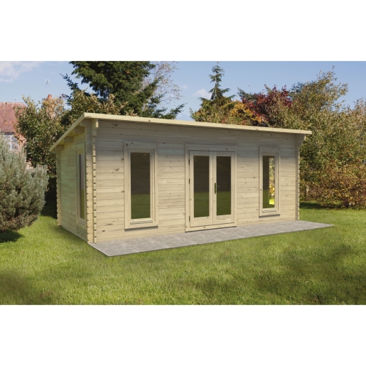 Forest Garden 6 x 3m Arley Log Cabin Underlay and Felt 34 Installed