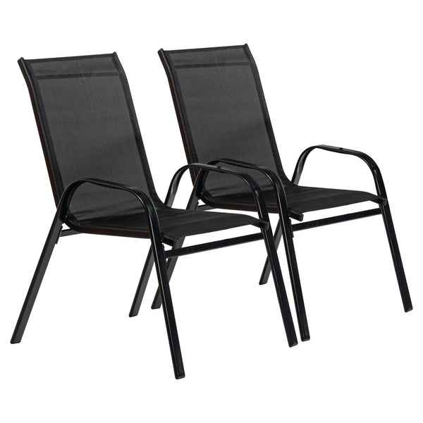 2 piece Sussex Black Garden Armchairs