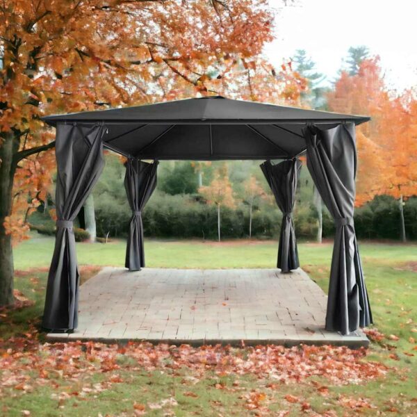 Royalcraft Titan Galvanised Steel Square Gazebo 3m Grey