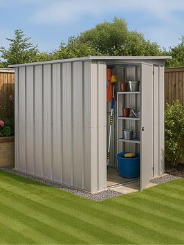 Yardmaster 4 X 5 Ft Single Door Metal Pent Roof Shed