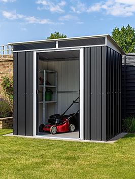 Yardmaster 8Ft X 5Ft Toplight Pent Roof Metal Shed