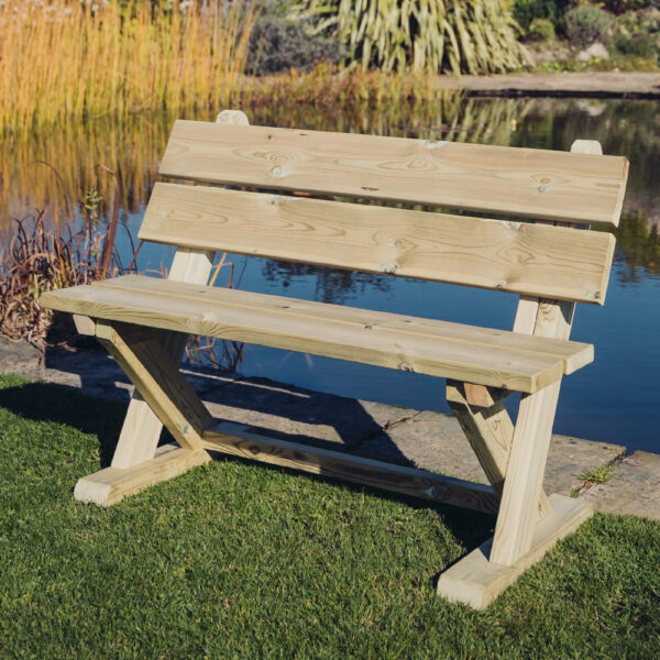 Amersham Wooden Outdoor Seating Bench In Natural