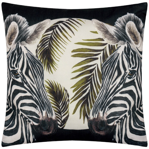 Paoletti Leopardis Zebra Woven Outdoor Cushion Cover - Multicolour - Size 50 cm x 50 cm