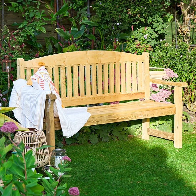 Forest Harvington Wooden Garden Bench 5â0 x 2â0 (1.52m x 0.60m)