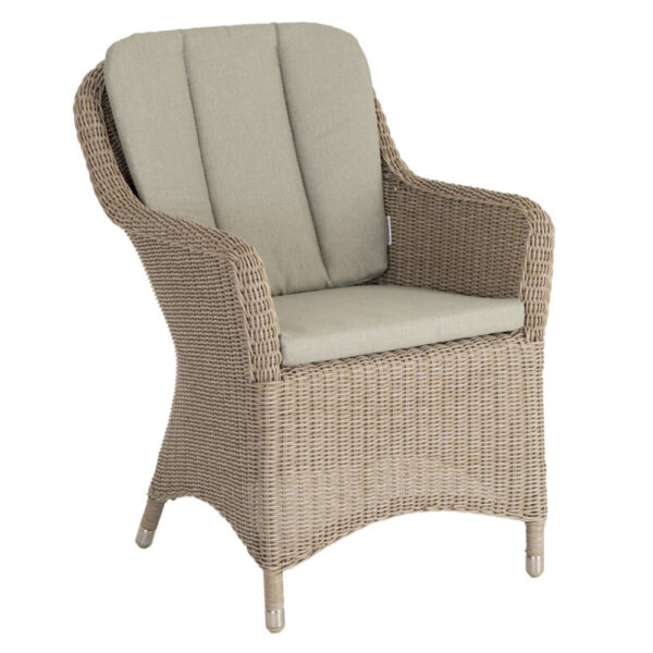 Haverhill Rattan Garden Armchair In Natural Pistachio