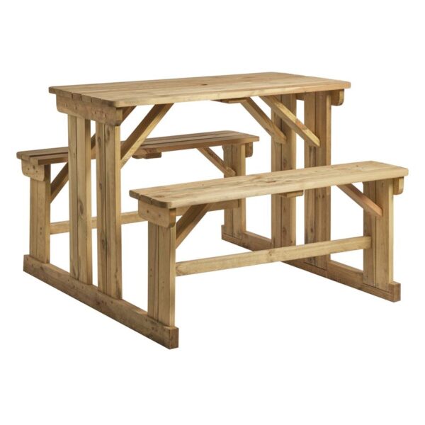 Outdoor Walk in Poseur Public Picnic Table - 8 Seater