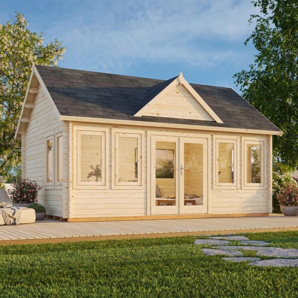Palmako Claudia 5.4m x 3.9m Log Cabin Garden Room (44mm)