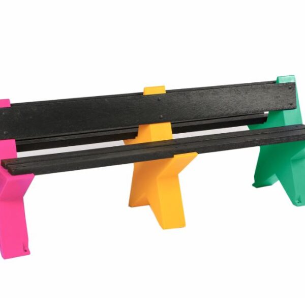 Recycled Plastic Outdoor Star Shaped Bench - 6 - 8 Seater